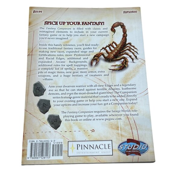 Savage Worlds Fantasy Companion Explorers Edition RPG Book - Picture 2 of 2